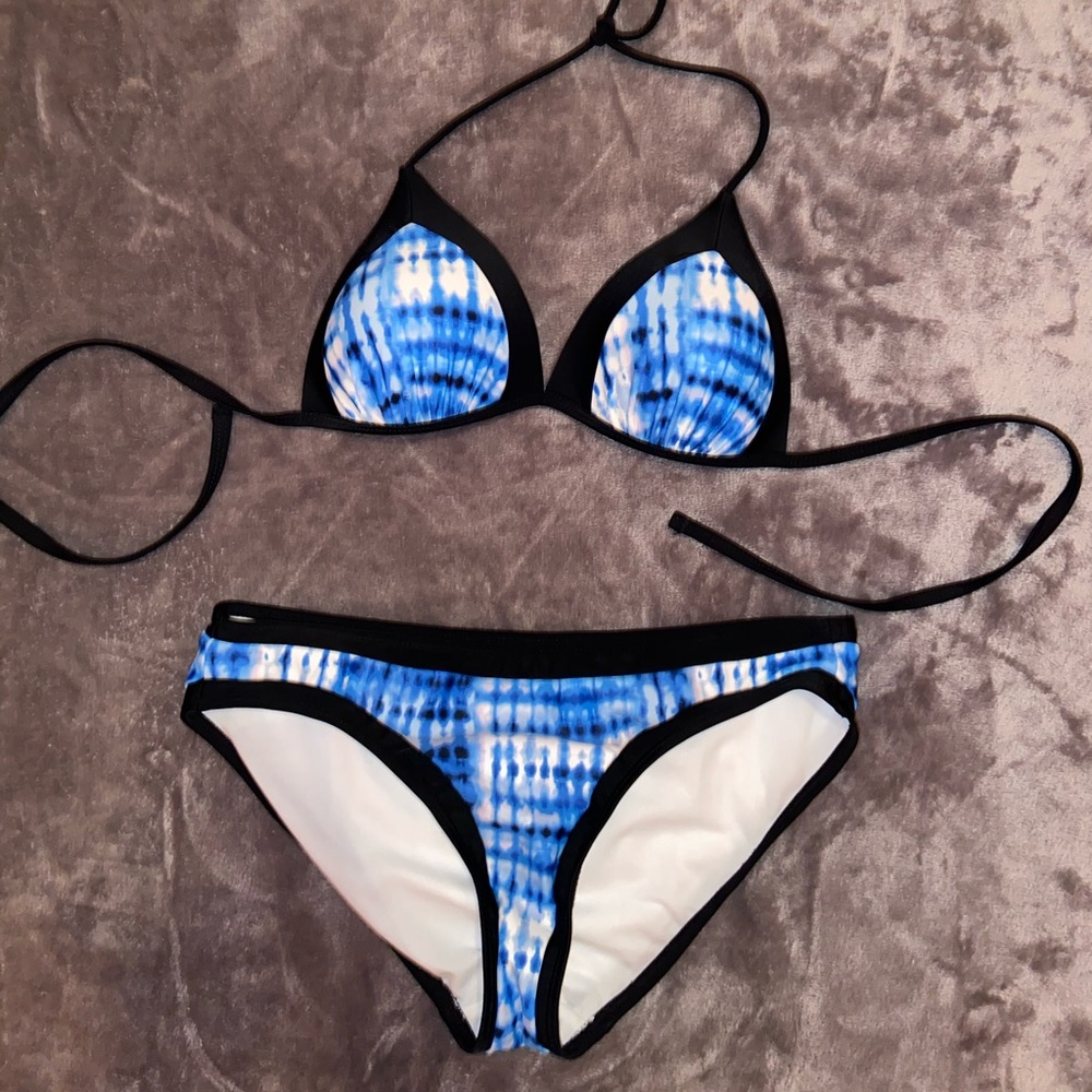 Blue Tie-dye bikini
